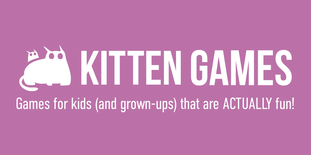 Kitten Games header banner: games for kids and grown-ups that are actually fun