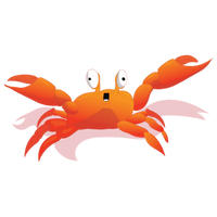 Orange crab character