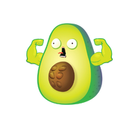 Throw Throw Avocado cartoon avocado character