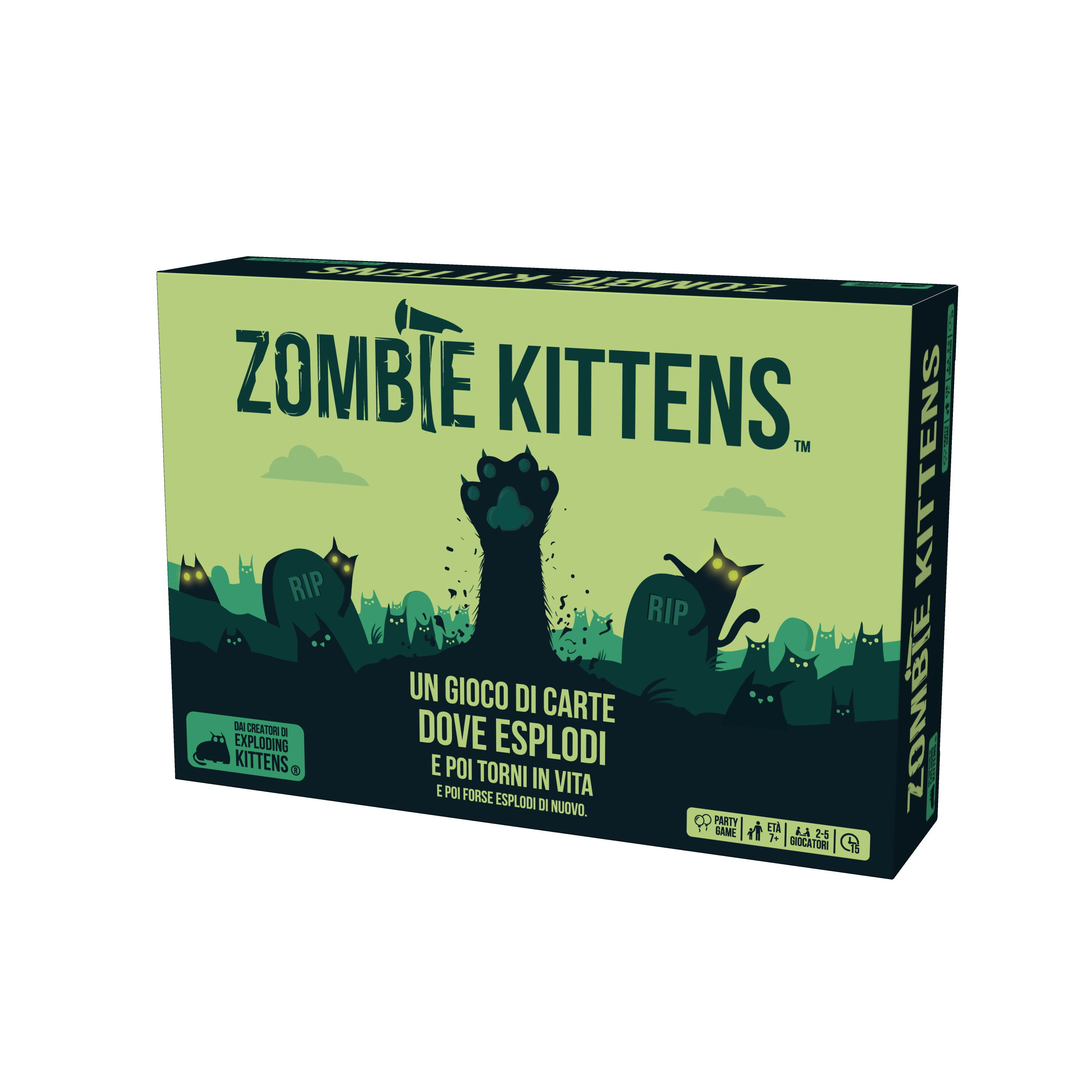 Zombie Kittens game box, Italian edition 