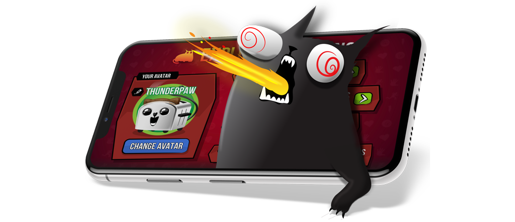 Exploding Kittens digital game shown on a smartphone screen 