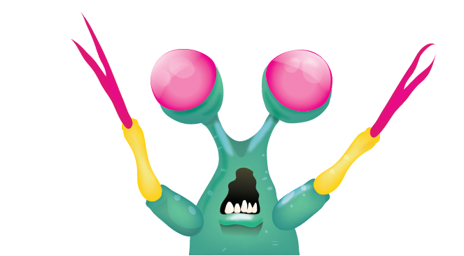 Green mantis box art with arms raised