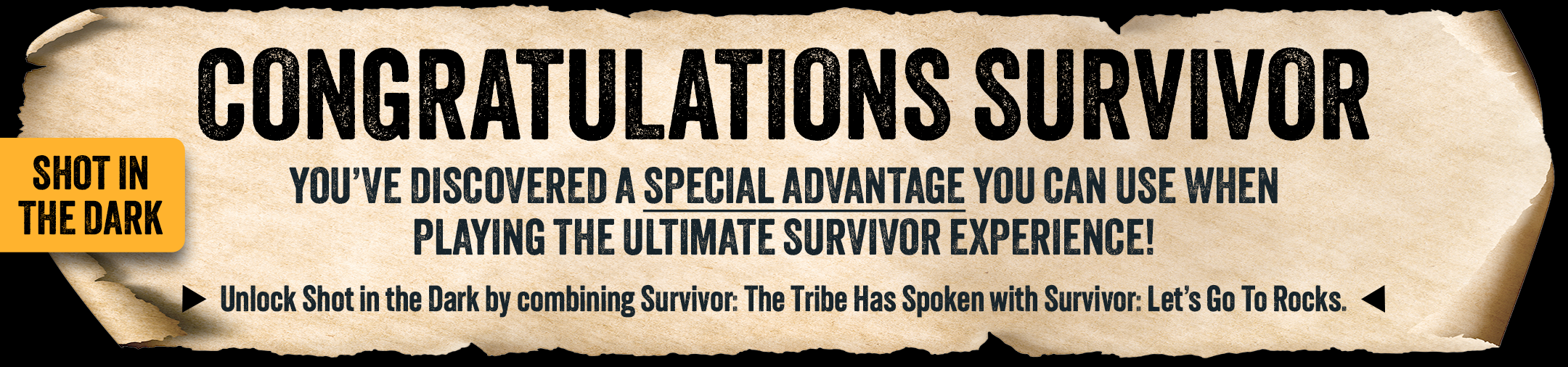 Congratulations Survivor Shot in the Dark banner