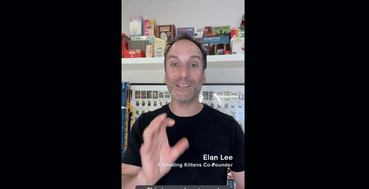 Man presenting in a video thumbnail frame 