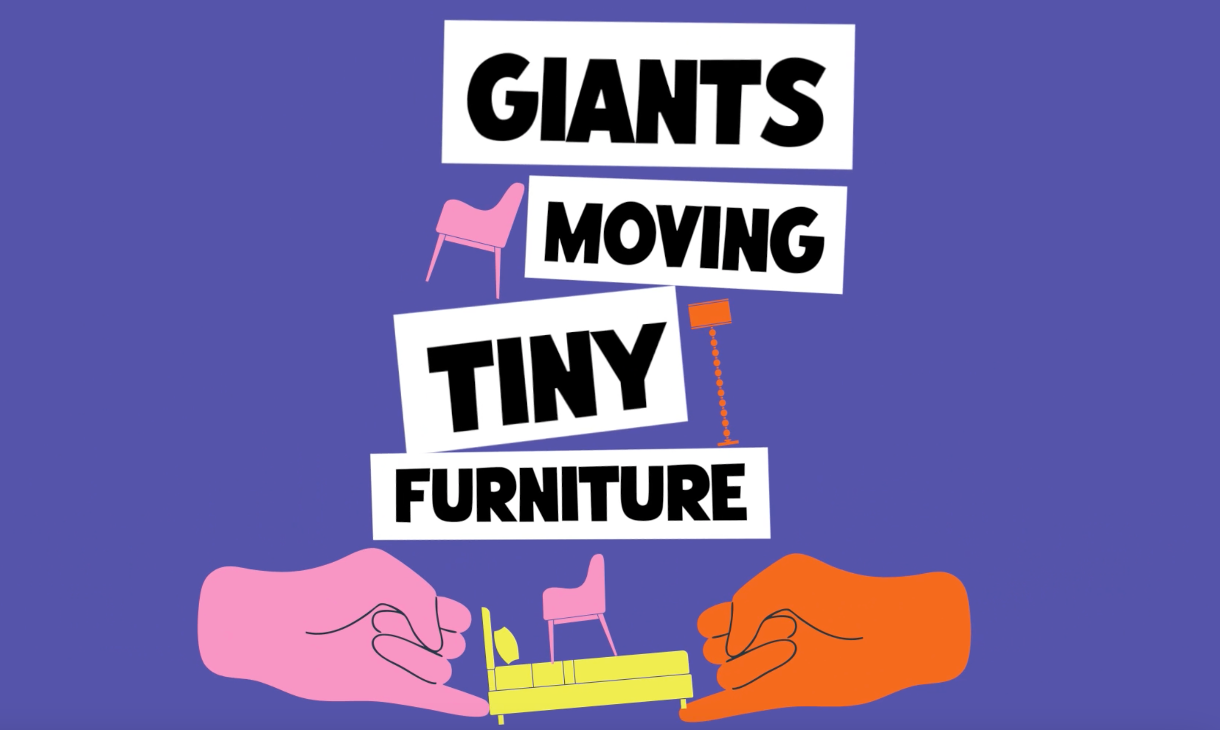 Giants Moving Tiny Furniture illustrated banner 