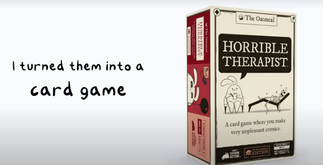I turned them into a card game text beside Horrible Therapist box 