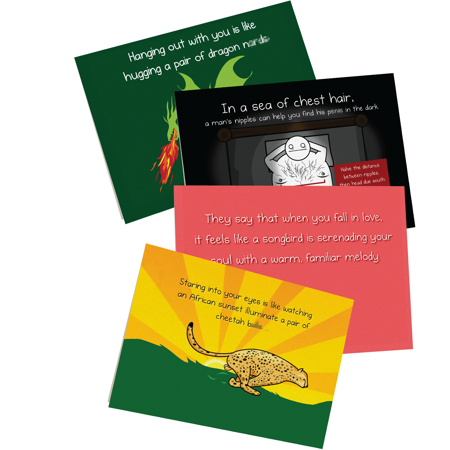 NSFW Love & Friendship Cards Vol. A - 4 pack 