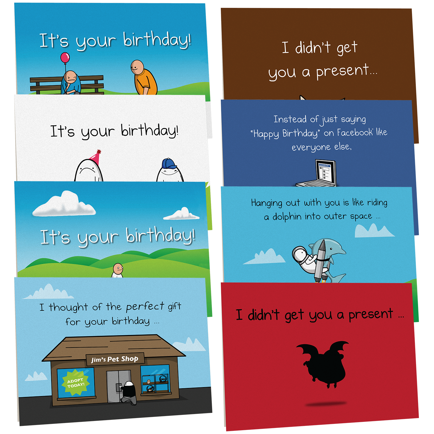 NSFW Birthday Cards - 8 pack