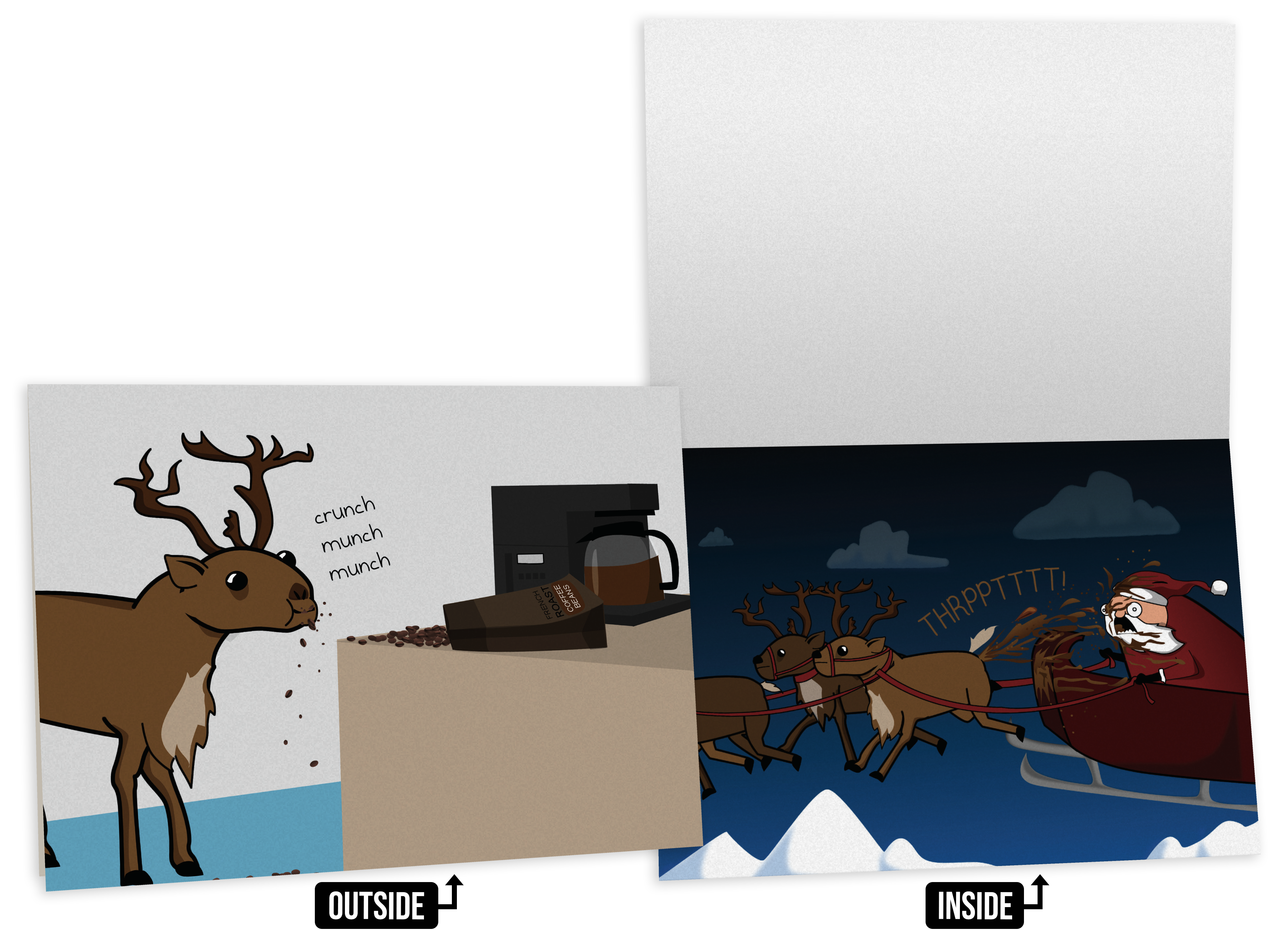 Reindeer Coffee - NSFW Holiday Card 