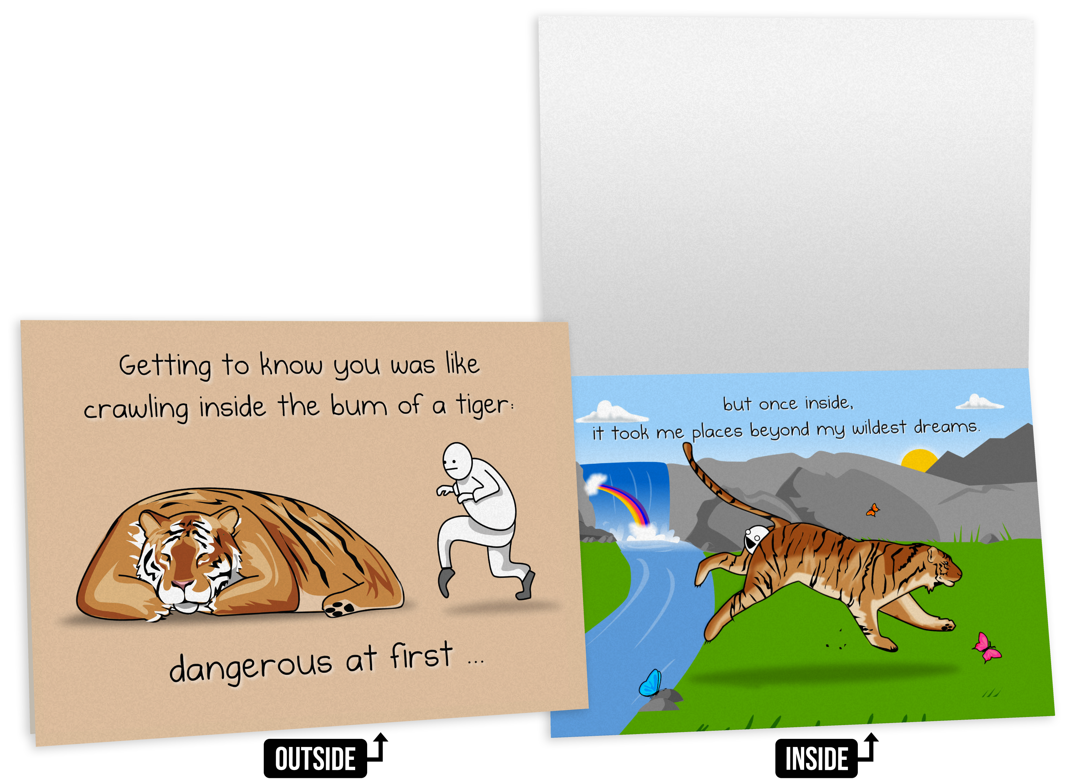 Tiger - NSFW Love & Friendship Greeting Card 