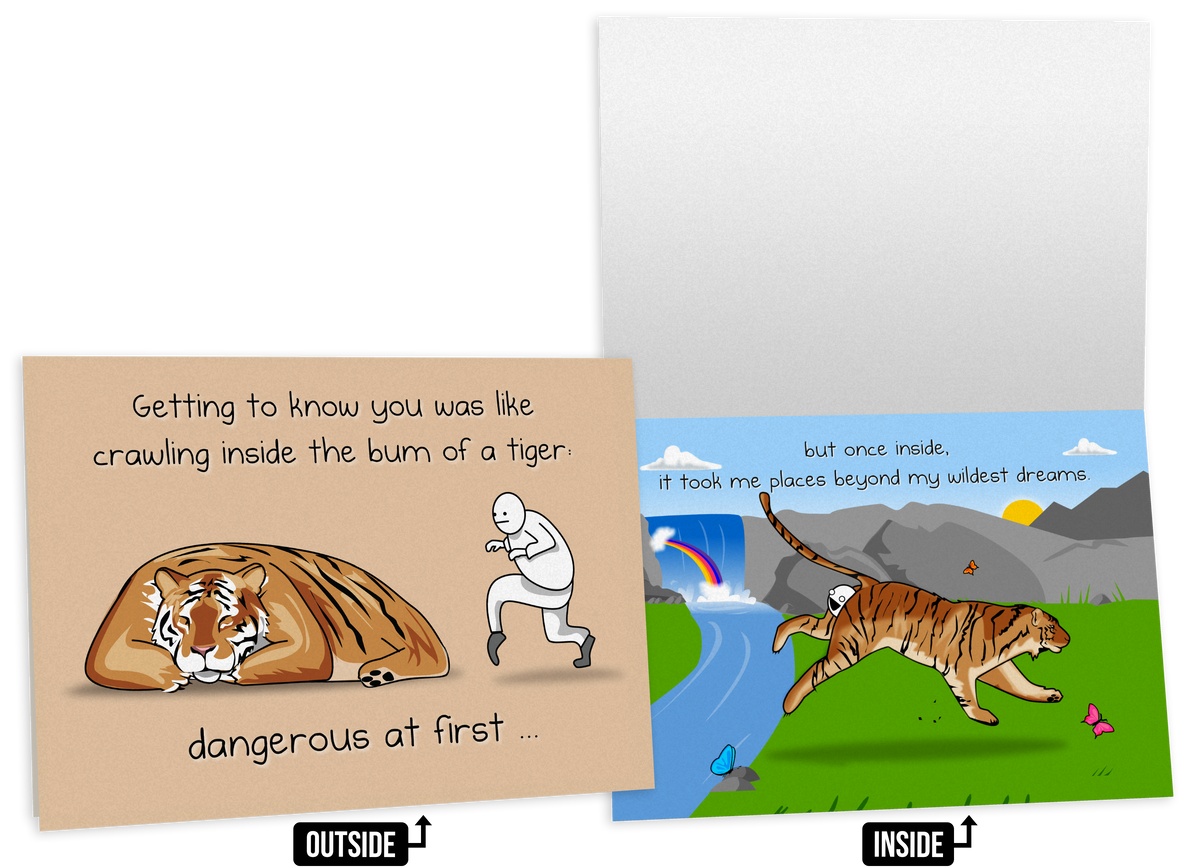 Tiger - NSFW Love & Friendship Greeting Card