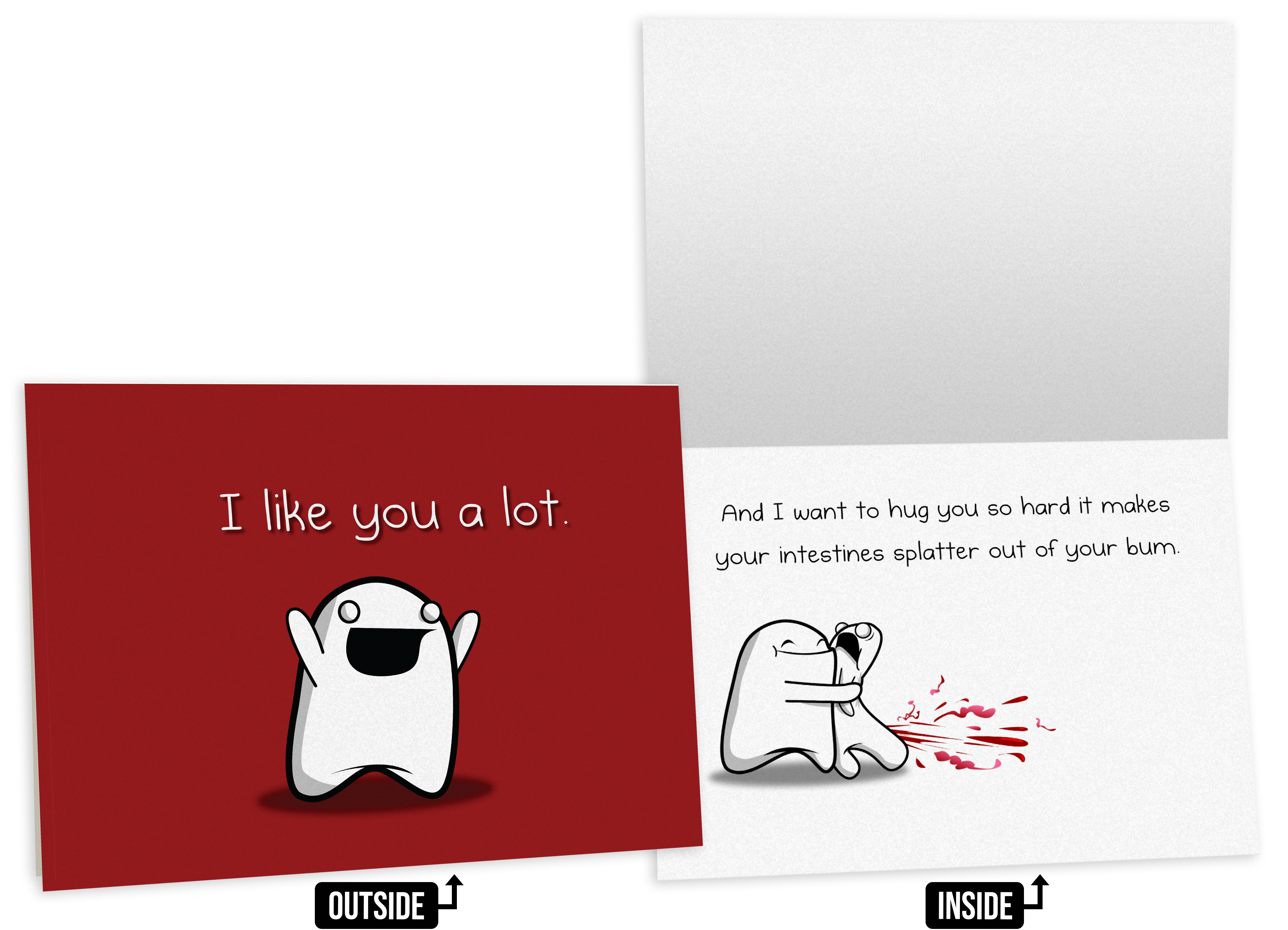 Splatter - NSFW Love & Friendship Greeting Card 