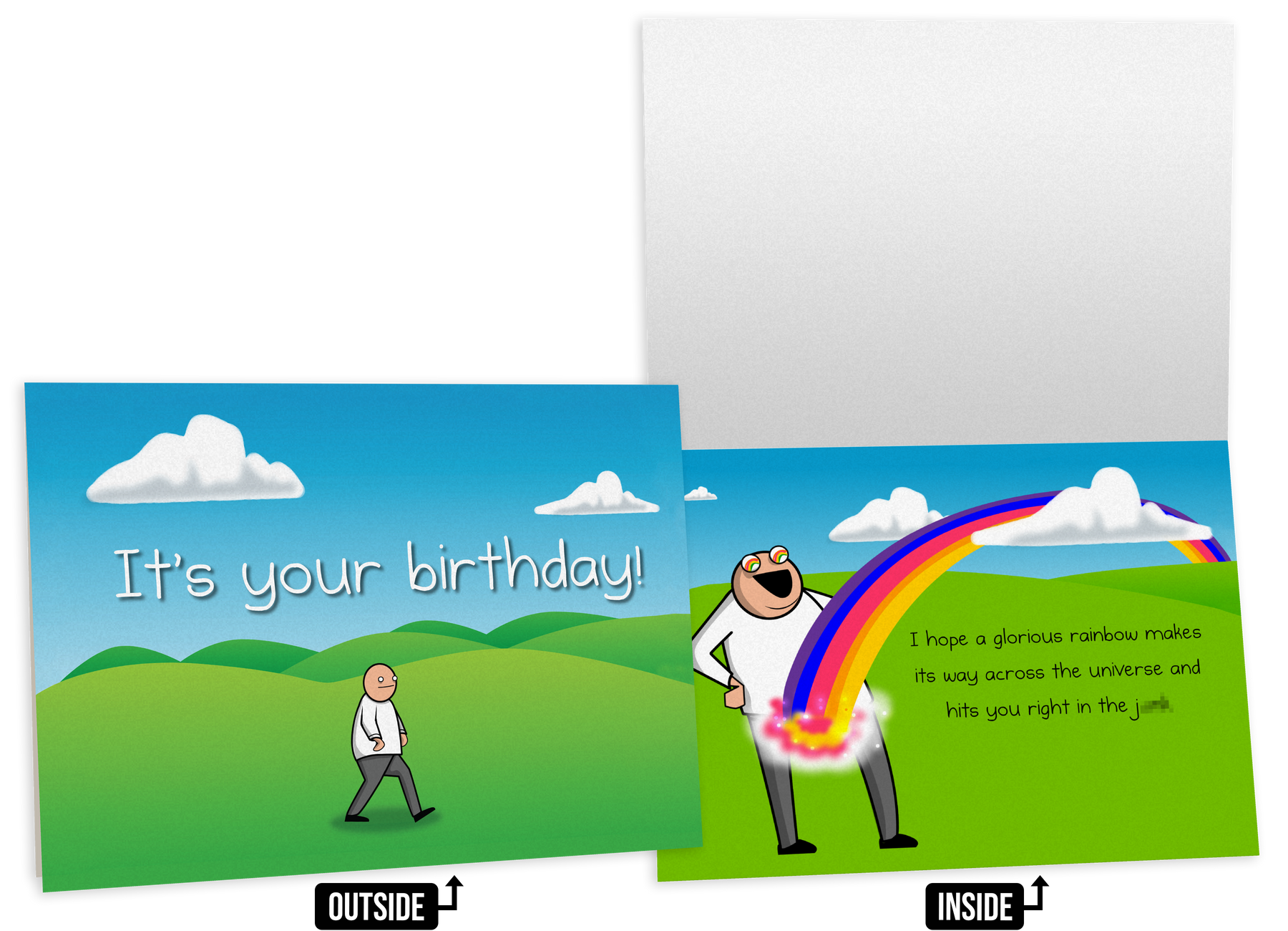 Rainbow - NSFW Birthday Greeting Card